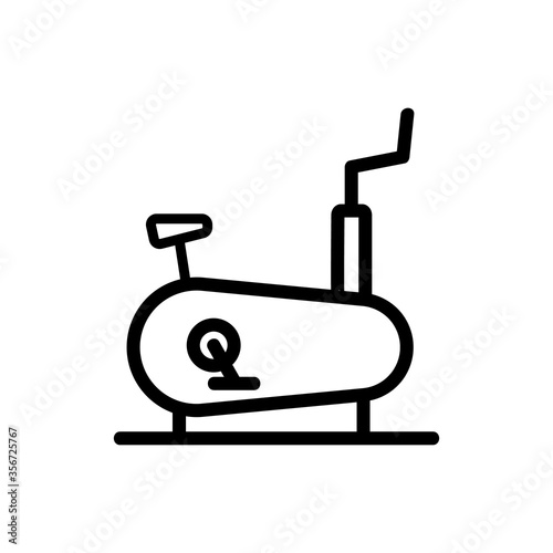 exercise bike fitness device icon vector. exercise bike fitness device sign. isolated contour symbol illustration