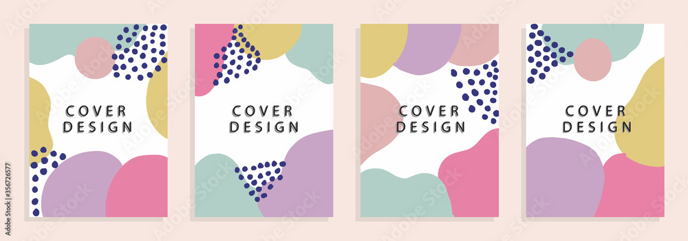 Plakat Social media banners with geometric artistic abstract, Vector illustration.