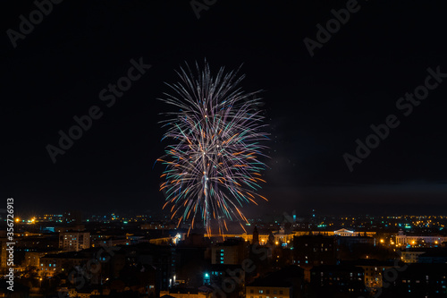 fireworks over the night city © littleboy72