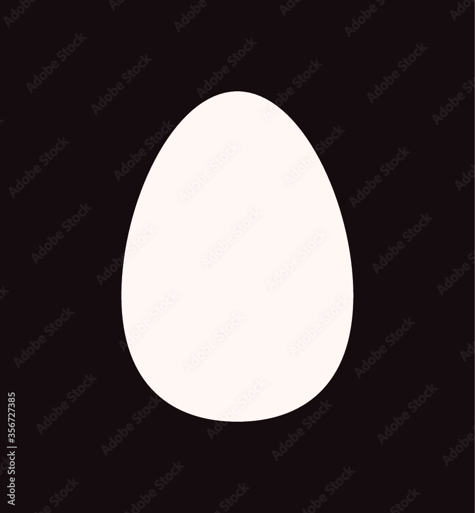 Egg Silhouette Cutout Sign, Vector Illustration. Egg Silhouette Cutout Sign, Vector Illustration.