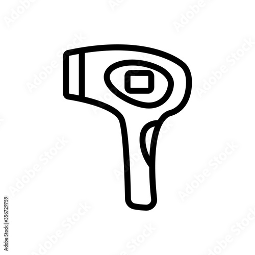 epilator ultrasonic cosmetology tool icon vector. epilator ultrasonic cosmetology tool sign. isolated contour symbol illustration