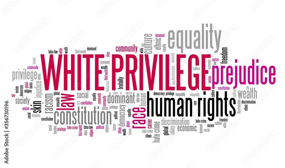 Obraz premium White privilege concept