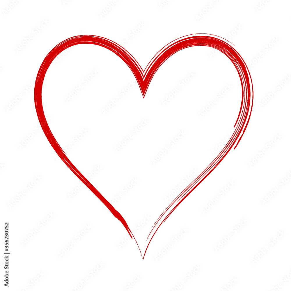 Hand drawn Heart vector illustration - calligraphy Hand drawn Heart vector illustration - calligraphy