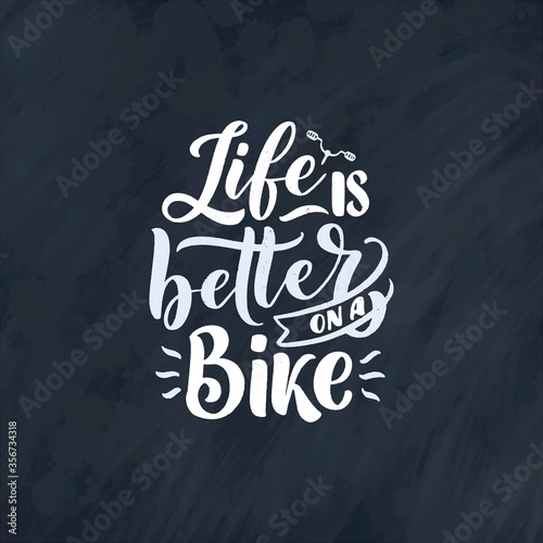 Lettering slogan about bicycle for poster, print and t shirt design. Save nature quote. Vector illustration