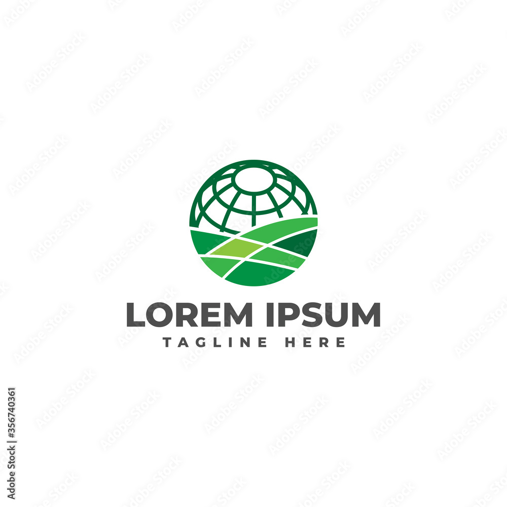 Agriculture World Logo Vector Icon Illustration Agriculture World Logo Vector Icon Illustration