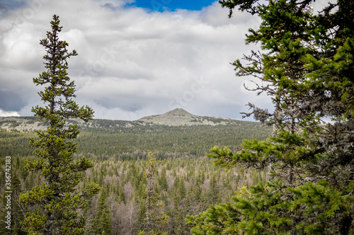 summer Hiking in the mountains of the southern Urals. mount Iremel photo