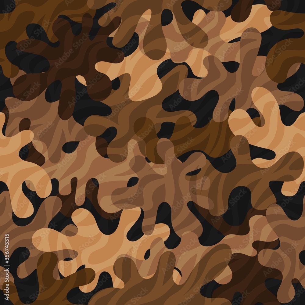 Naklejka premium Camouflage pattern background. Classic clothing style masking camo repeat print