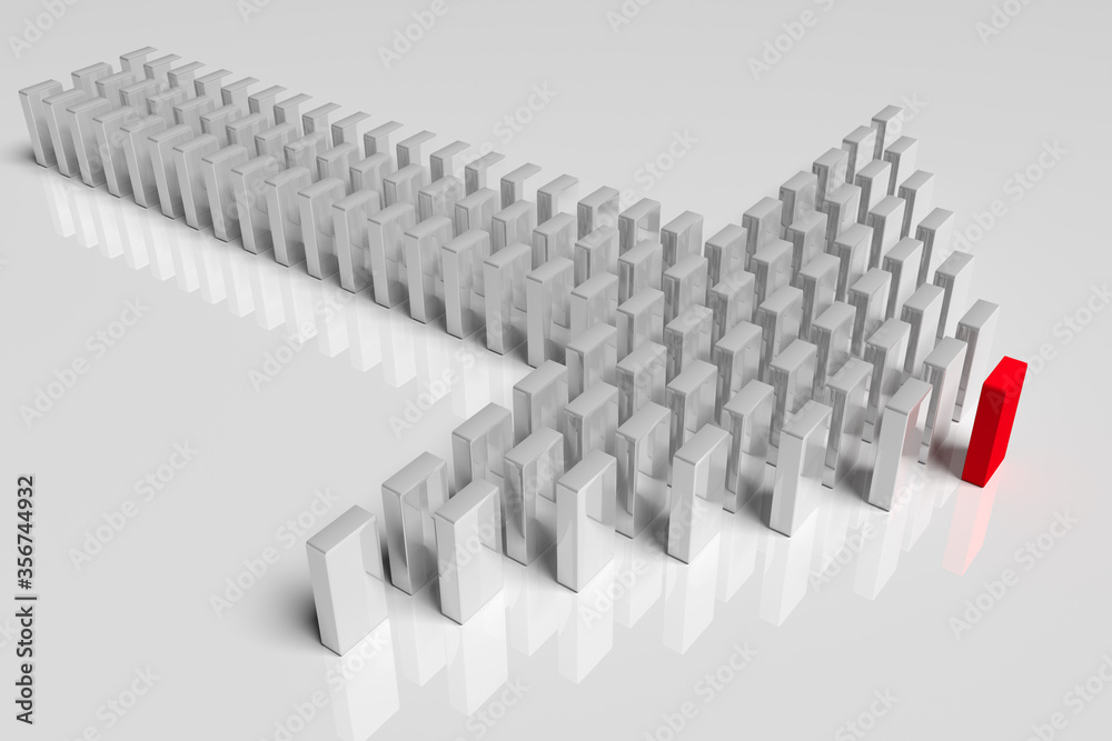 Fototapeta premium Leader leads the team forward. Business concepts