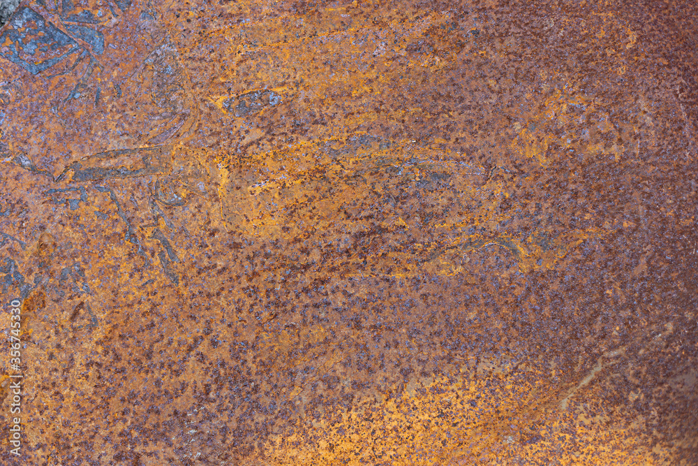 Texture. Rusted metal surface. Rust and oxidized metal background. Old metal surface, closeup