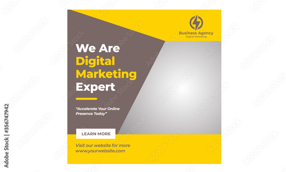Digital business marketing social media banner square Template