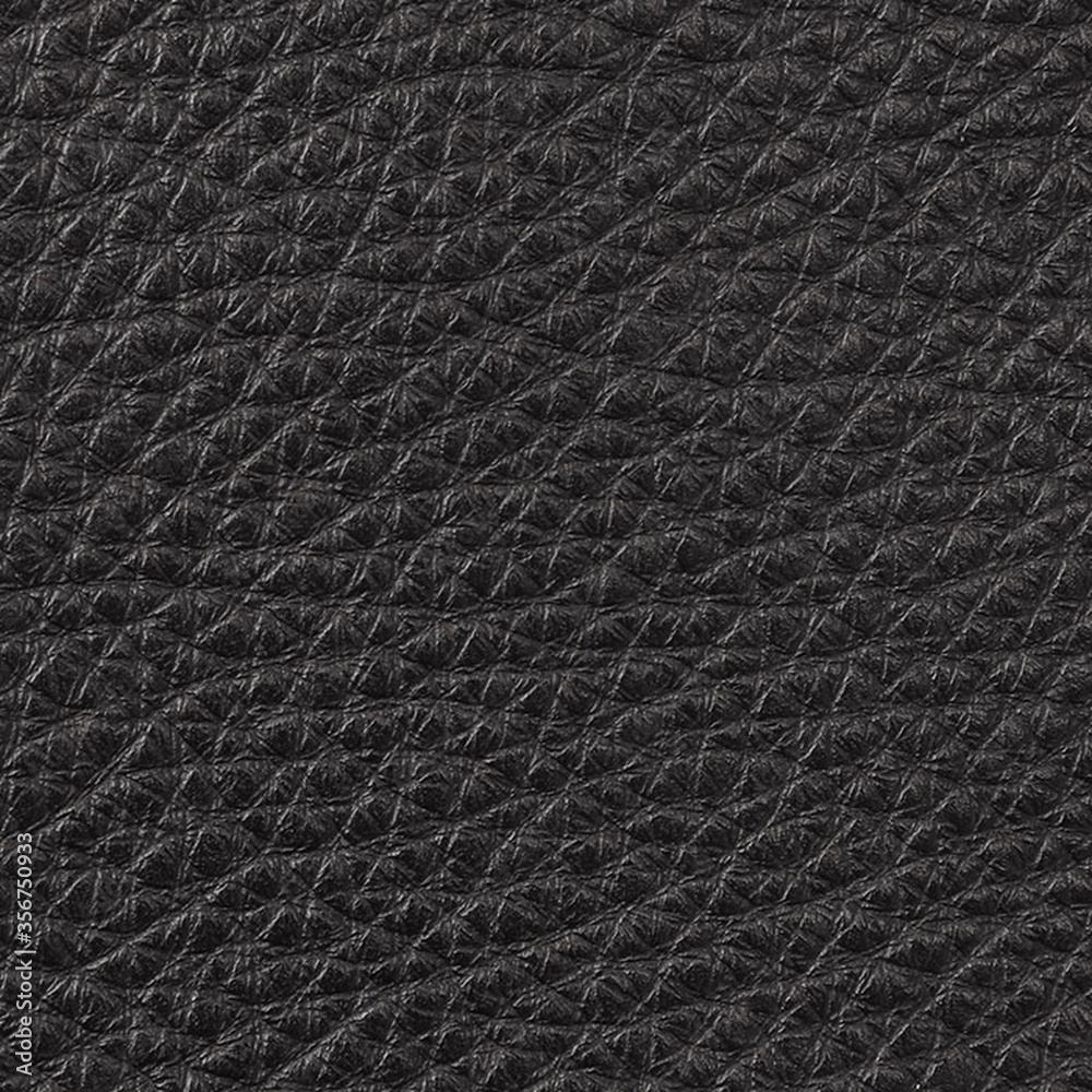 Natural black leather bag material texture.