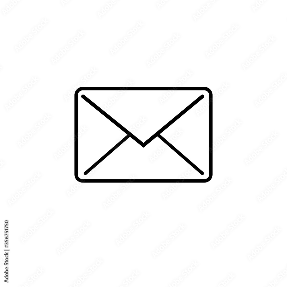 Mail Icon.Mail Icon isolate on white background drawing by illustration Mail Icon.Mail Icon isolate on white background drawing by illustration