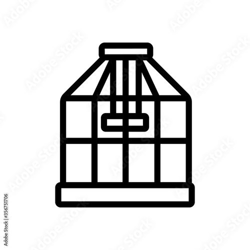 cage for domestic bird icon vector. cage for domestic bird sign. isolated contour symbol illustration