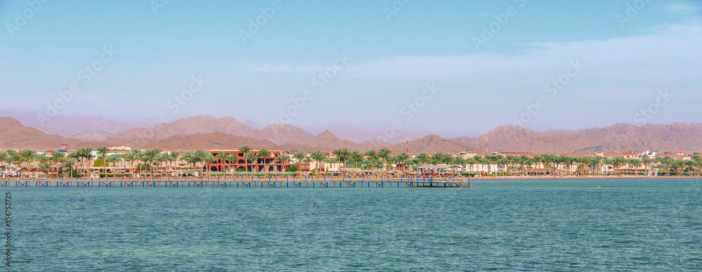 red sea coast in egypt in summer