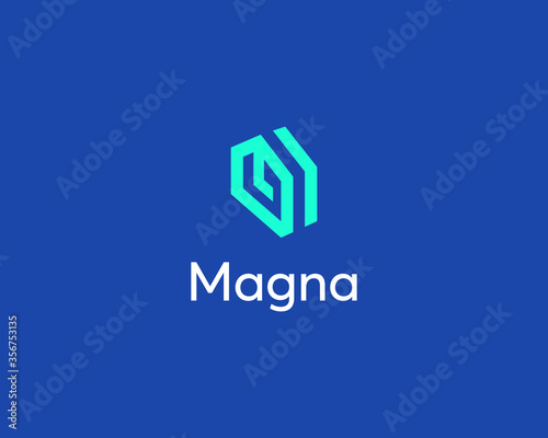 Abstract construction building house geometric logo icon design modern illustration. Minimal real estate property vector sign symbol mark logotype.
