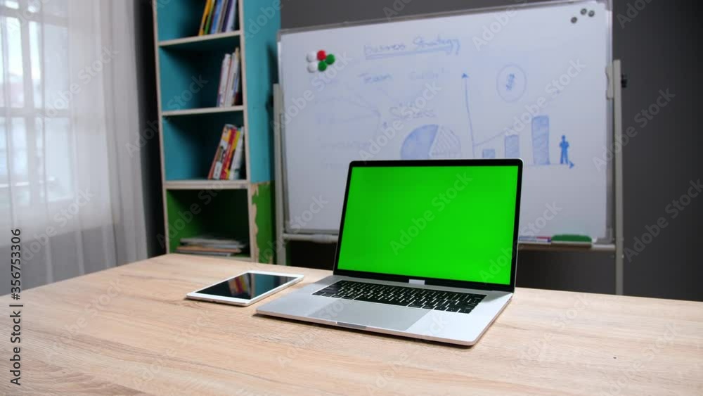 Laptop Green Screen For Mock Up
