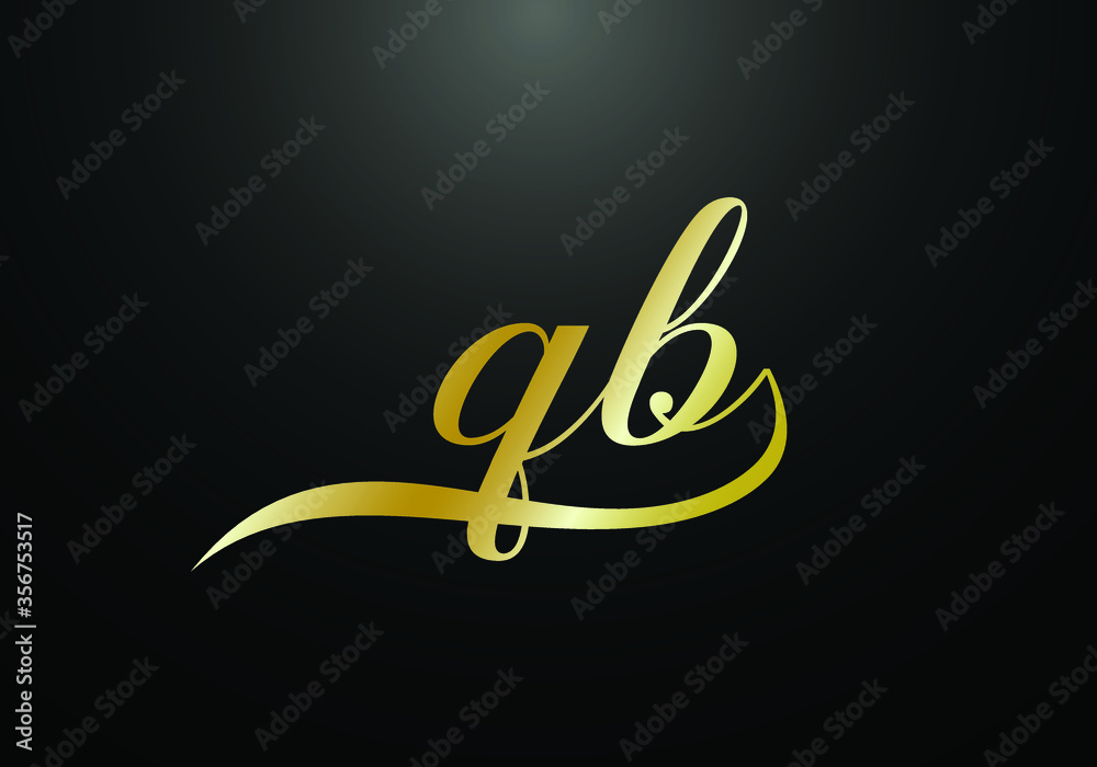 Initial Monogram Letter Q B Logo Design Vector Template. Q B Letter Logo Design Initial Monogram Letter Q B Logo Design Vector Template. Q B Letter Logo Design