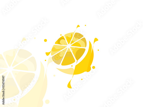 Abstract lemon  vector illustration logo design