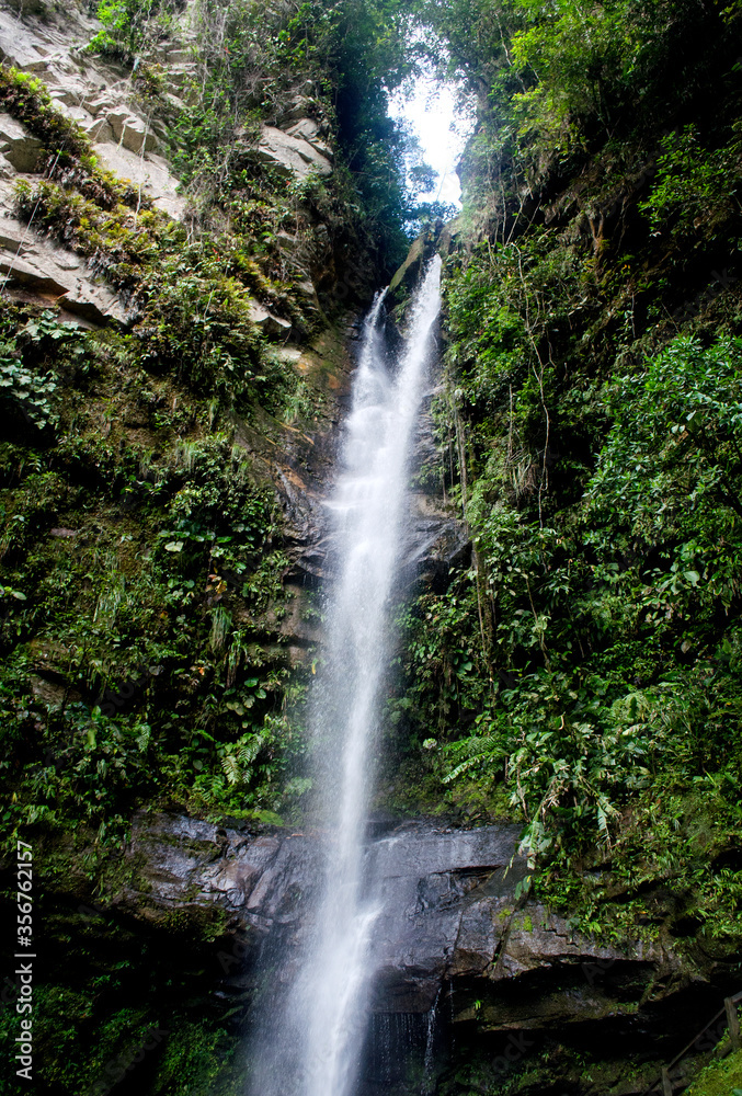 beautiful waterfall in the Peruvian jungle
