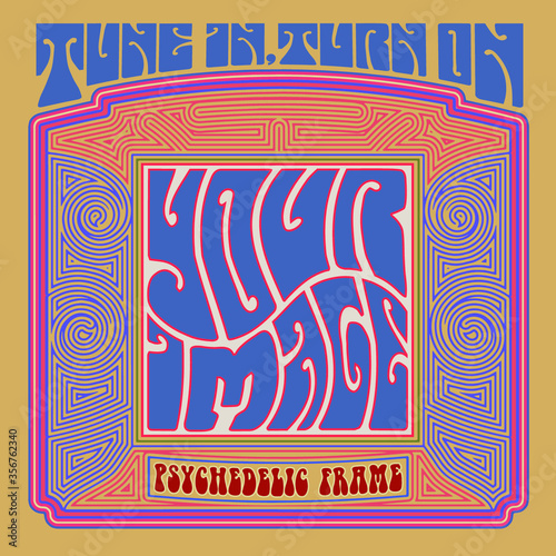 A Template for a Psychedelic Sixties Graphic, Album Cover, or Poster