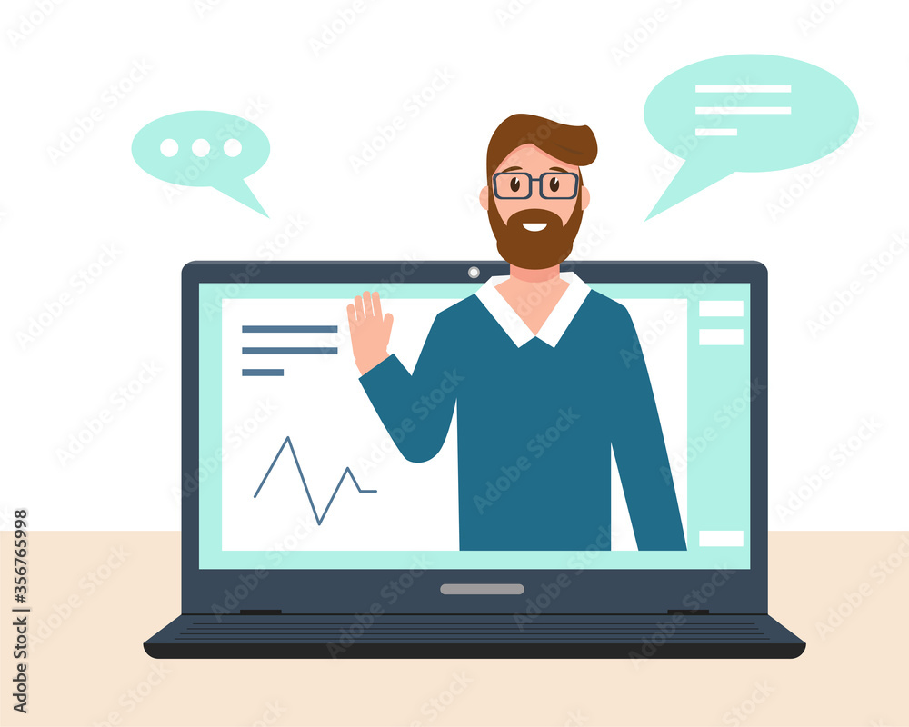 Online education, training or working concept. Online education, training or working concept.