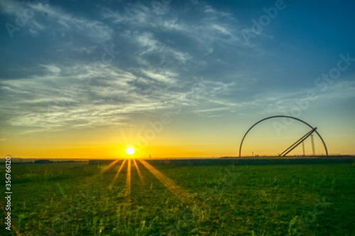 Obraz na płótnie Halde Hoheward mit Sonnenstrahlen
w salonie
