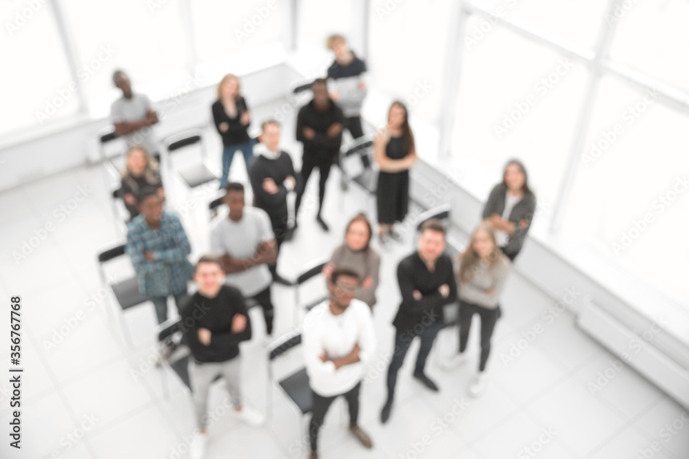 group of young people in the office