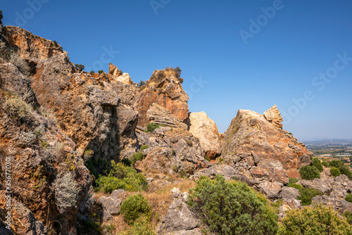 The remaining from Sillyon, which was an important fortress and city near Attaleia in Pamphylia, on the southern coast of modern Turkey.