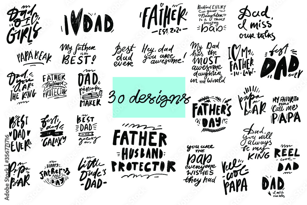 Fototapeta premium Hand lettering illustration for your design. Father’s Day