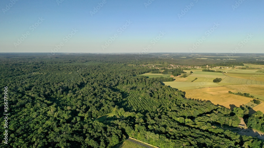 Forêt de Fontainebleau, vue du ciel (île-de-France)