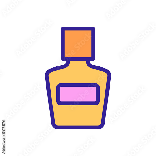 makeup lotion bottle icon vector. makeup lotion bottle sign. isolated color symbol illustration