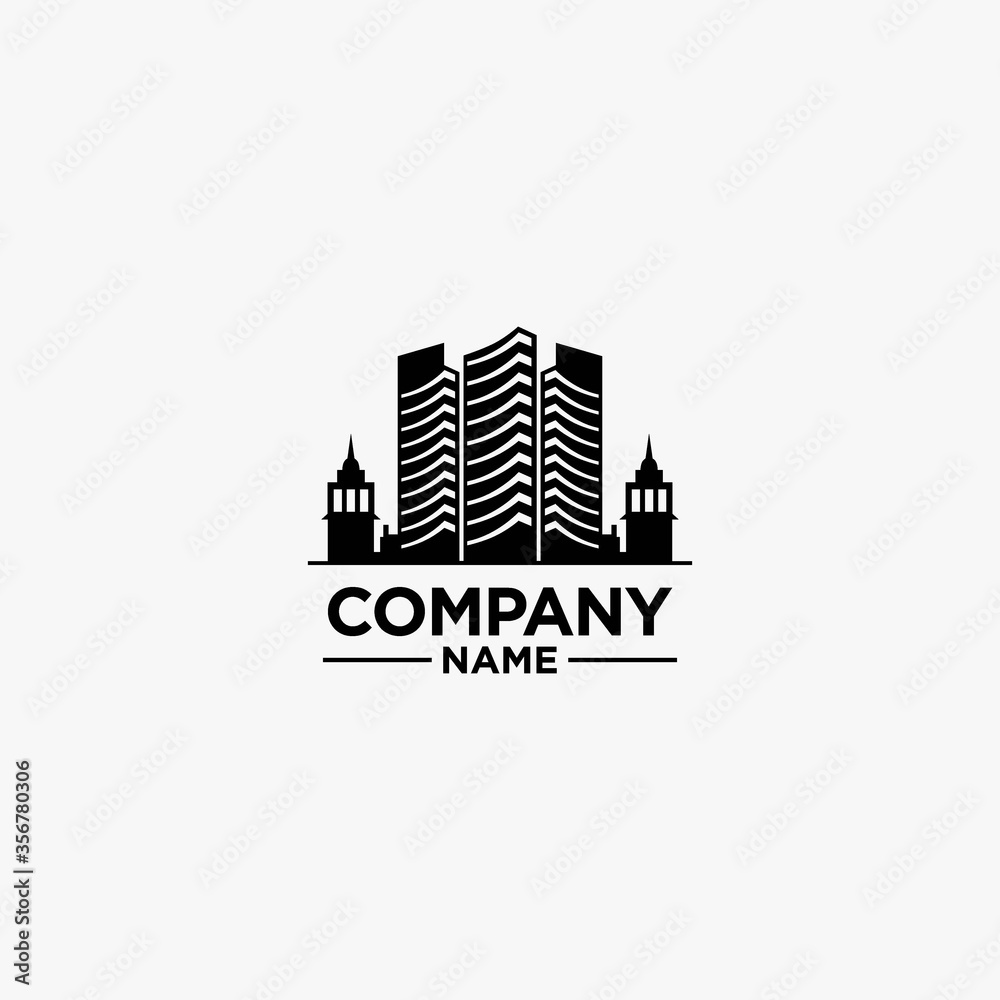 Real estate logo design. House and building logo design.
