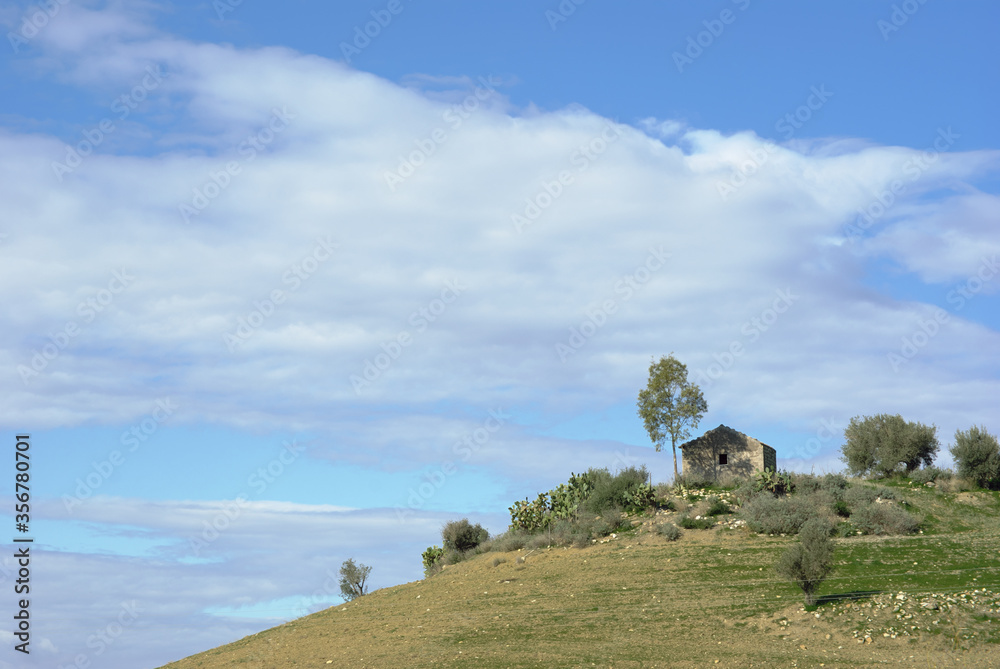 Rural View House On Hill In Sicily Travel