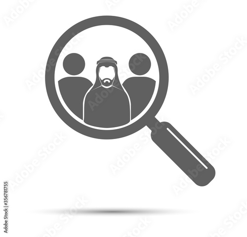 Searching Arab men icon , saudi man KSA, UAE