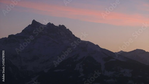 Mountain In Sunset Light