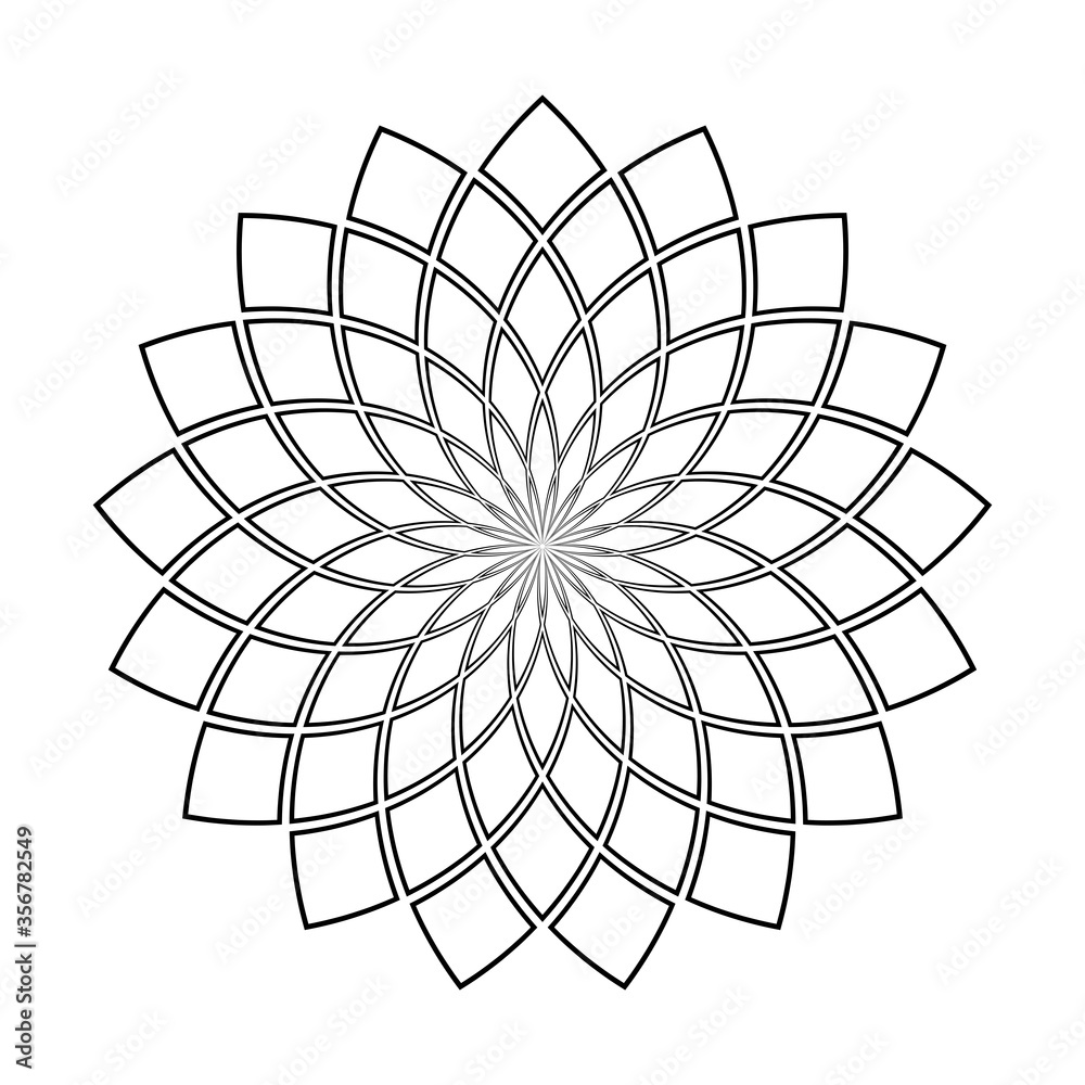 Obraz premium Circle pattern. Abstract geometric design element.