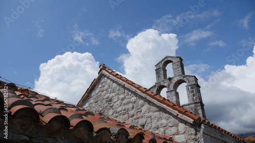 church with sky and clouds