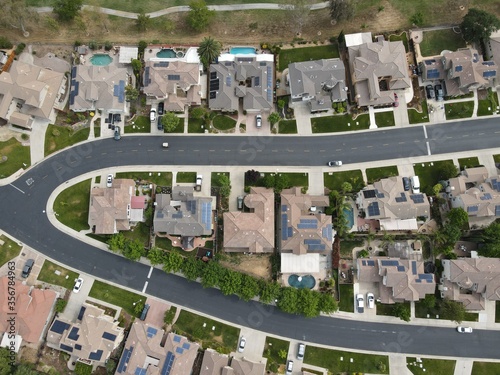 Aerial view of a Neighborhood
