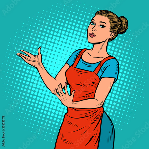 Woman gesture presentation