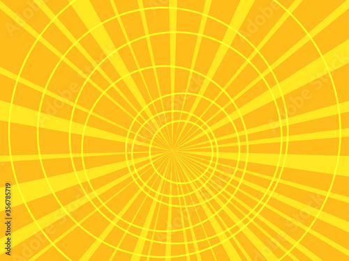 Yellow pop art background with circles