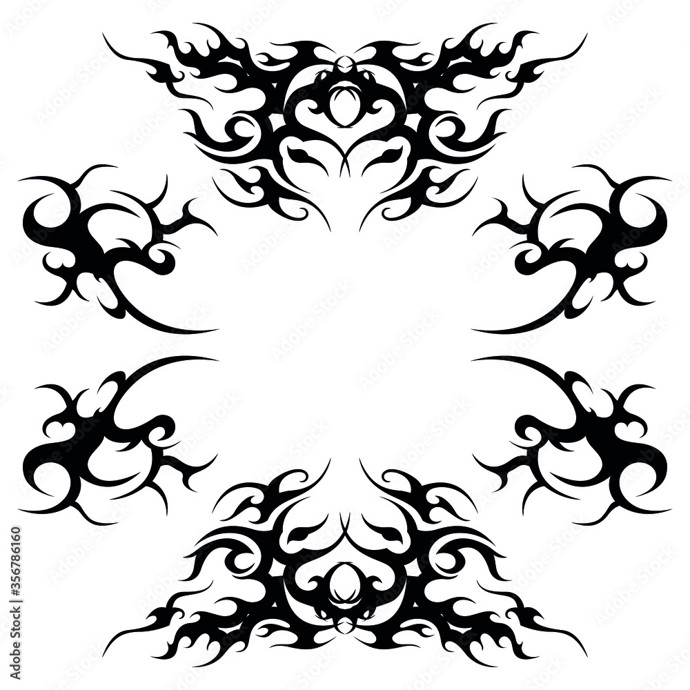 abstract tattoo style frame decoration picture cover background abstract tattoo style frame decoration picture cover background