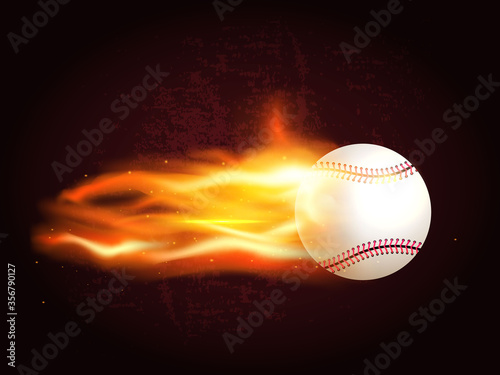 Fire burning basketball with background black