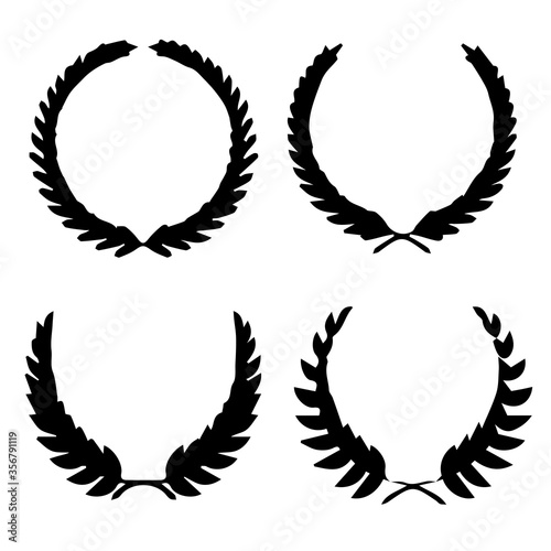 silhouette circular wreath set