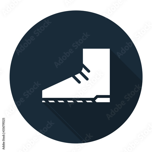 Wear Foot Protection Sign Isolate On White Background,Vector Illustration EPS.10