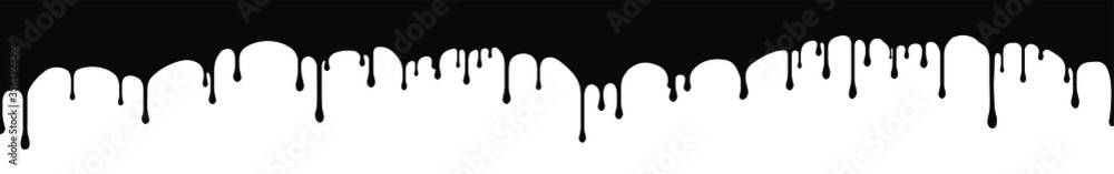 Wide black paint drips background. Vector illustration for your design. Wide black paint drips background. Vector illustration for your design.