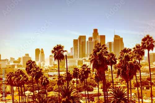 Wallpaper Mural Aerial view of Downtown Los Angeles Torontodigital.ca