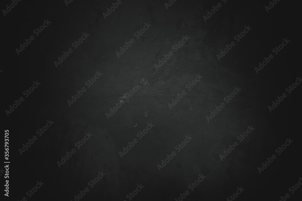 Horizontal black and white grunge texture cement or concrete wall banner, blank background
