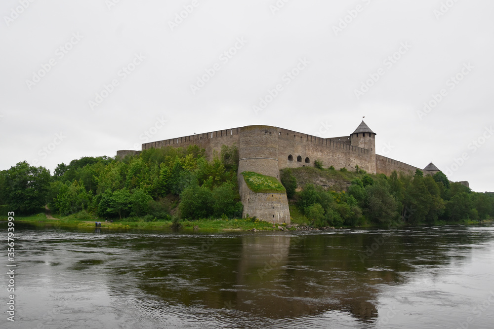 Ivangorod Fortress on the border of Russian and Estonia.