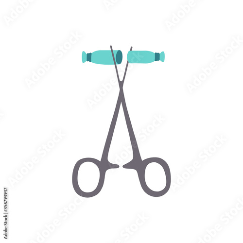 vasectomy doodle icon, vector illustration