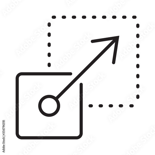 Scalability or scalable system line art vector icon for apps and websites